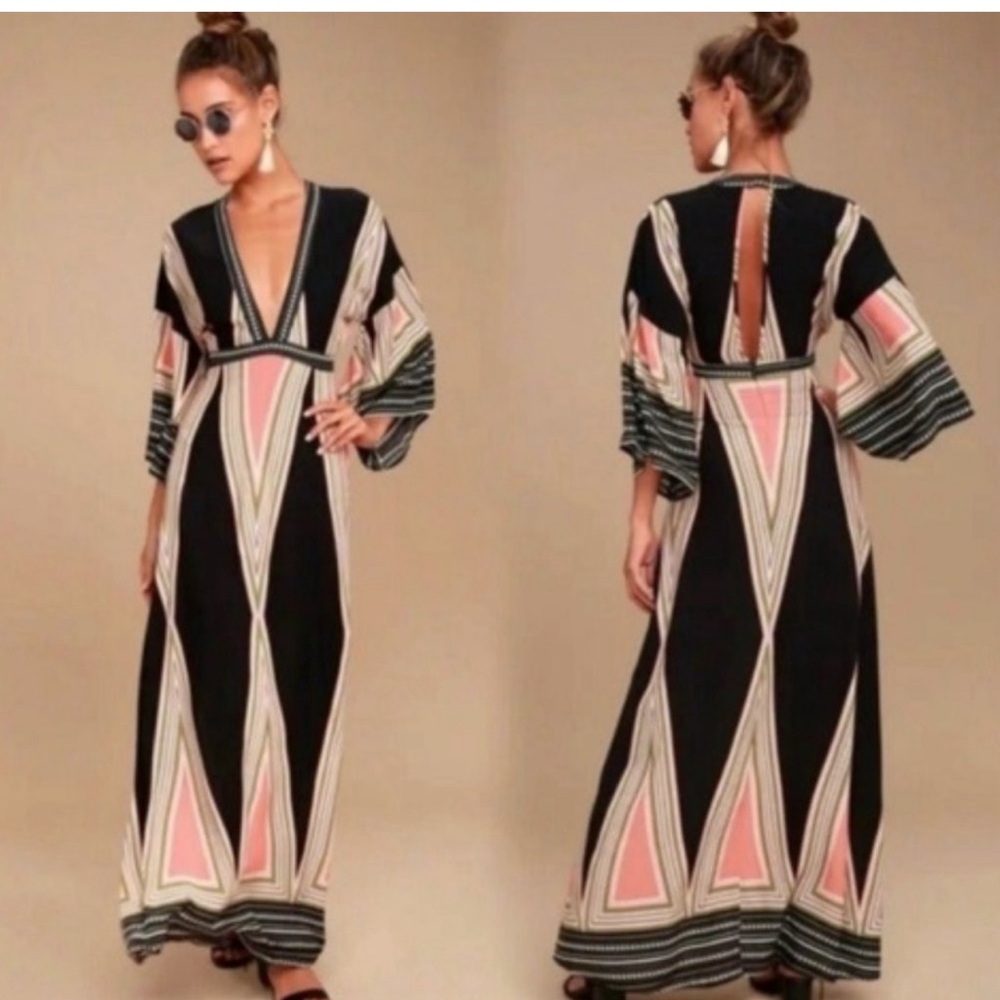 Lulus kimono maxi dress